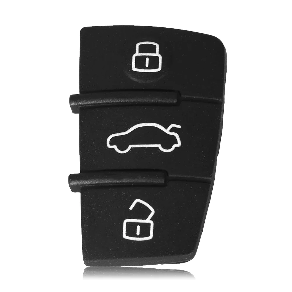 Dandkey 1Pcs For Audi A3 A4 A5 A6 A8 Q5 Q7 TT S LINE RS Rubber Pad Remote Key Keyless Fob 3 Button Switchblade Flip Replacement