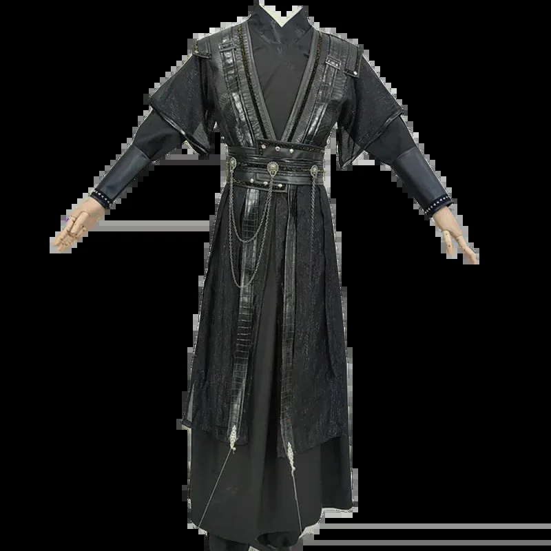 

qa156Mo Ran He Xuan Cosplay Ancient Costume Universal Black Outfit Chinese Hanfu Tian Guan Ci Fu For Halloween