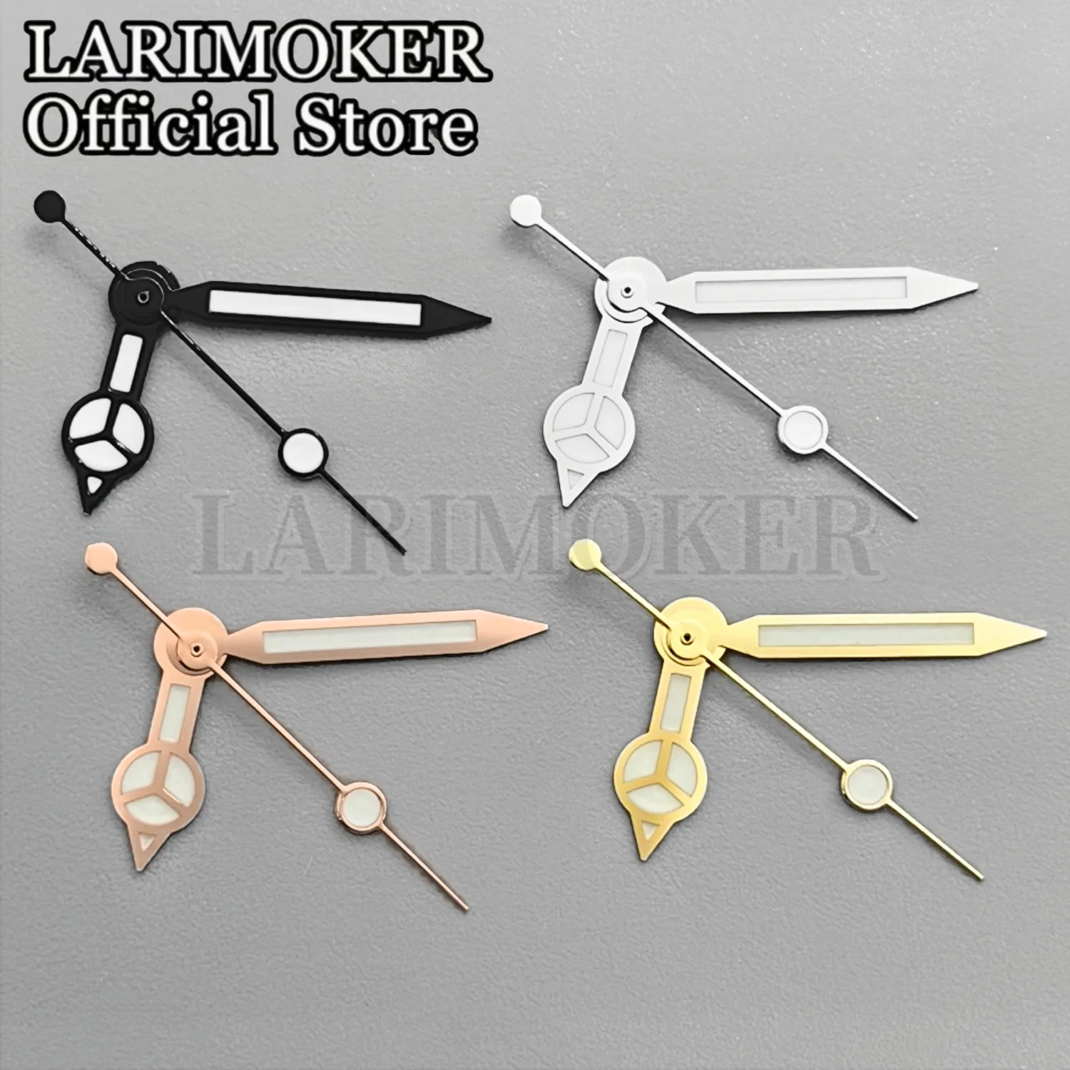 LARIMOKER Watch Hands Compatible VH31 Quartz Movement Luminous Hands Gold Silver Black Rose Gold Watch Pointer MOD Repair Parts