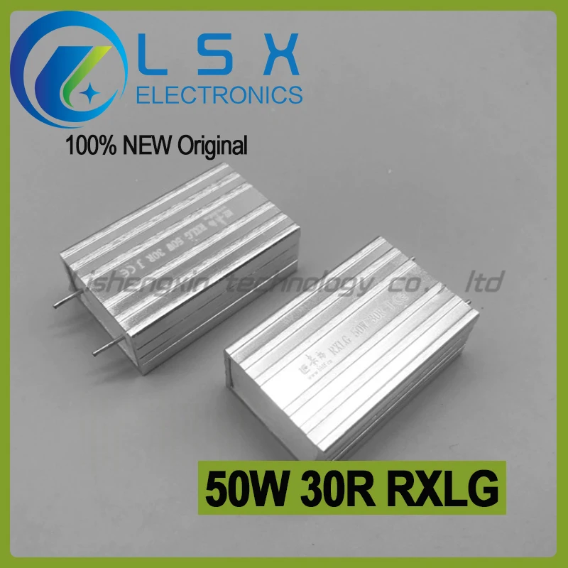 5pcs 50W 30R 30 Euro RXLG 5% frequency converter cement resistor vertical aluminum shell resistor New and Original