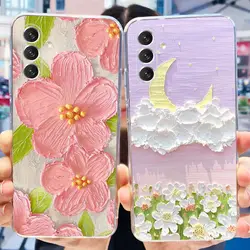 For Samsung A04s Case A047 SM-A047F Stylish Flower Printed Funda Soft Cases For Samsung Galaxy A04s A13 5G SM-A136B Bumper A 04s