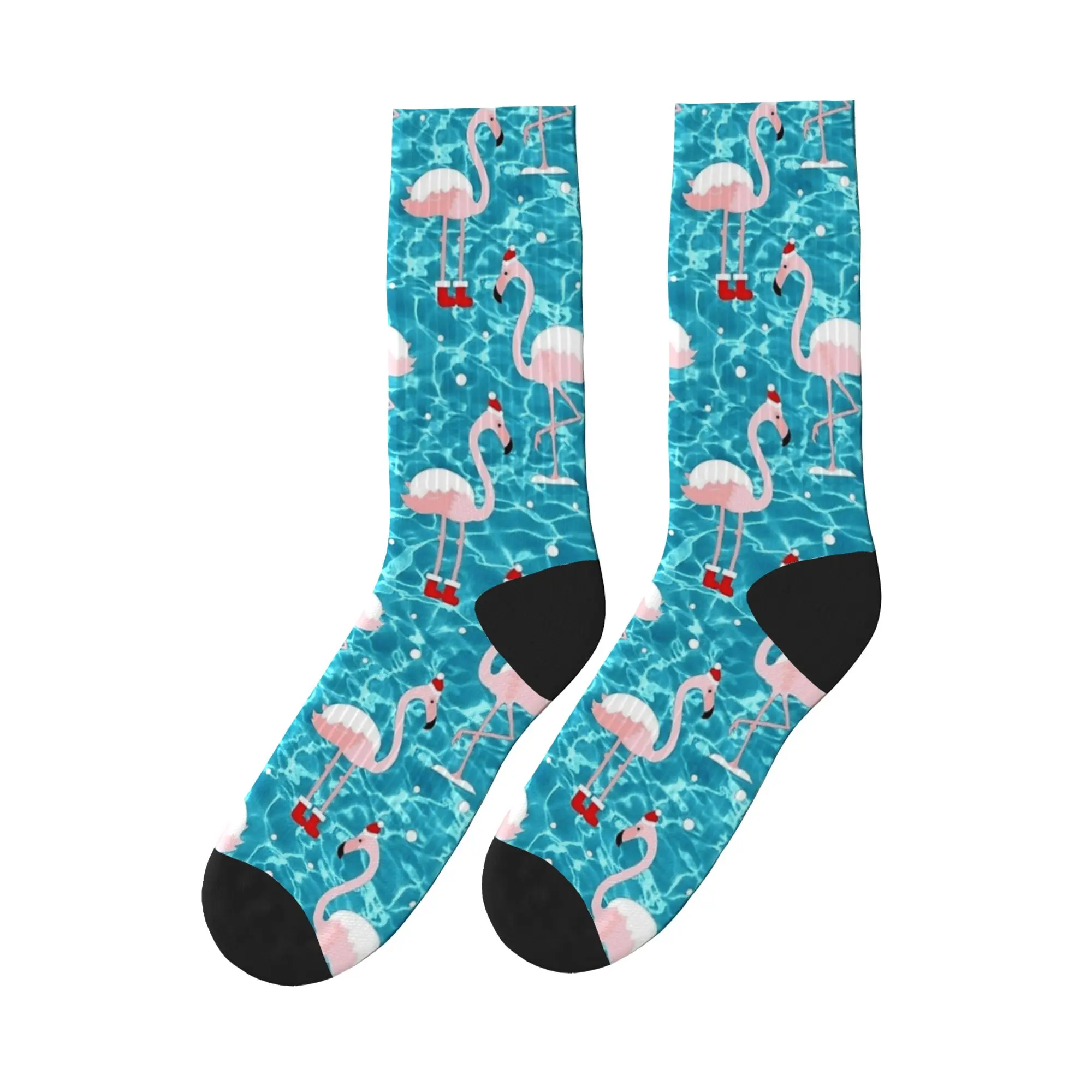 Weihnachten Santa Flamingo Weihnachten Socken Casual Strümpfe Herbst Anti-Slip Erwachsene Männer Socken Atmungsaktive Grafik Outdoor Sport Socken