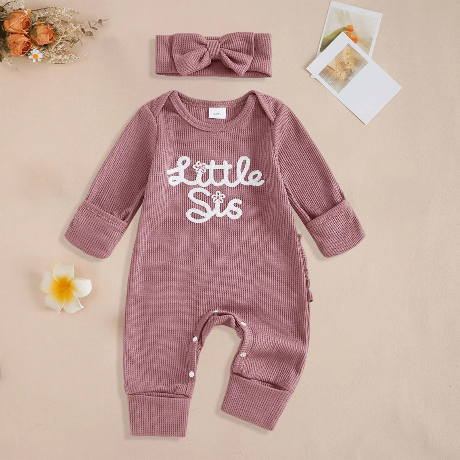 

Loved Baby Bodysuit Baby Girls Comfortable And Breathable Bodysuits With Cute Letter Embroidery Short 2025 New Kids Clothes