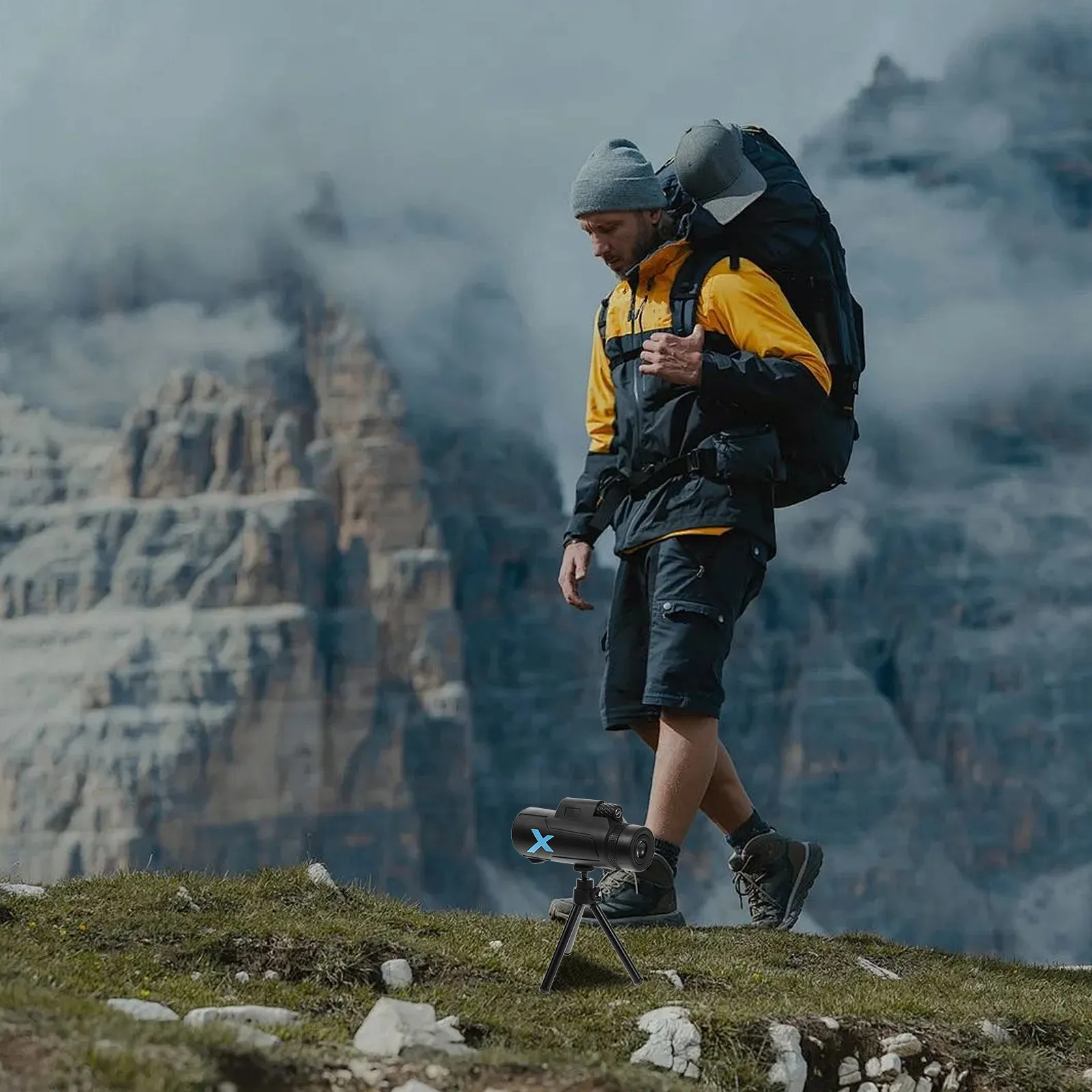 

1Set Monocular for Adults High-Powered Hd Telescope Portable Birding Scope with Phone Adapter Compact Design for Wildlife