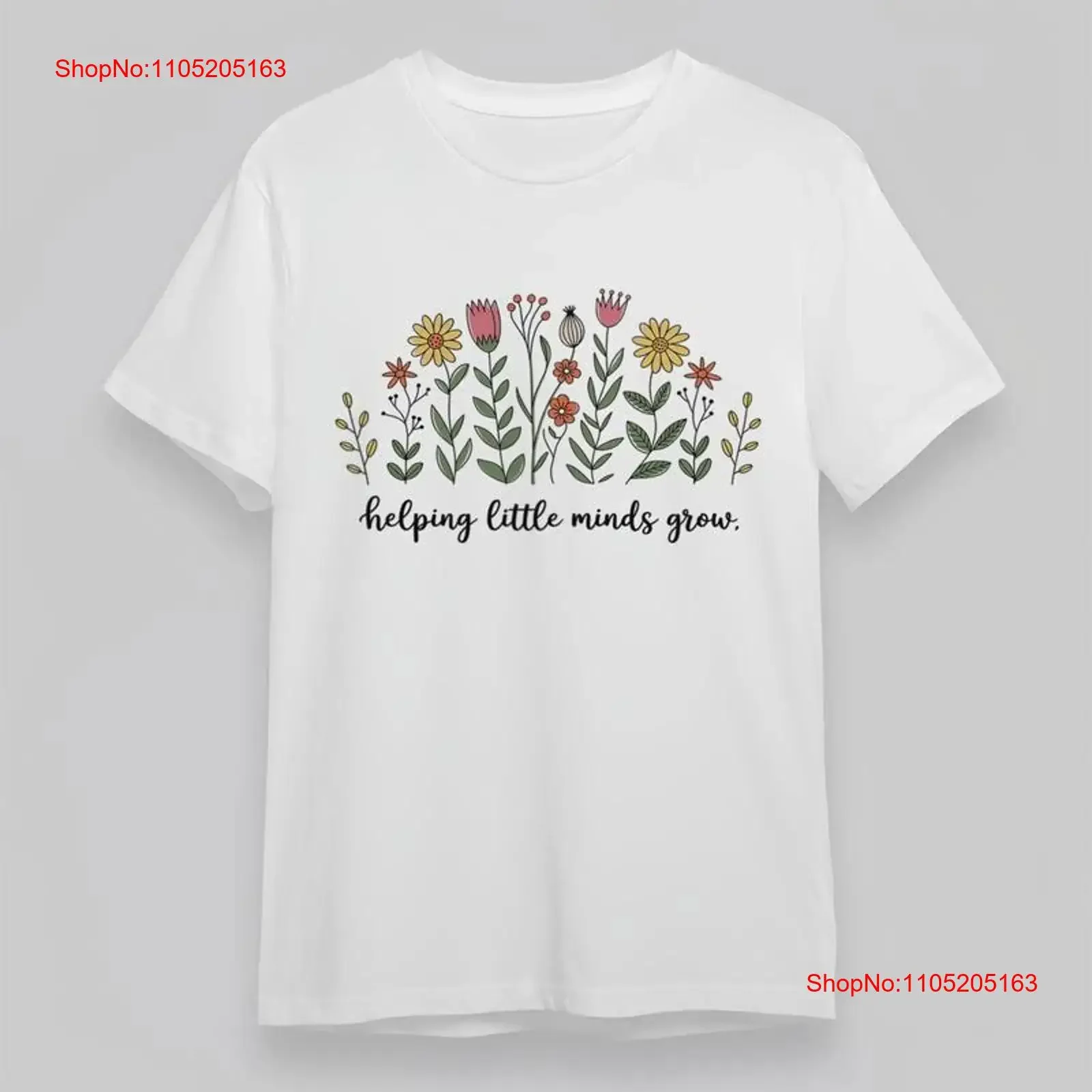 

Men's Trend Soft All Season Classic T Shirt Hand Drawn Bloom Education Theme vintage Washed Unisex streetwear