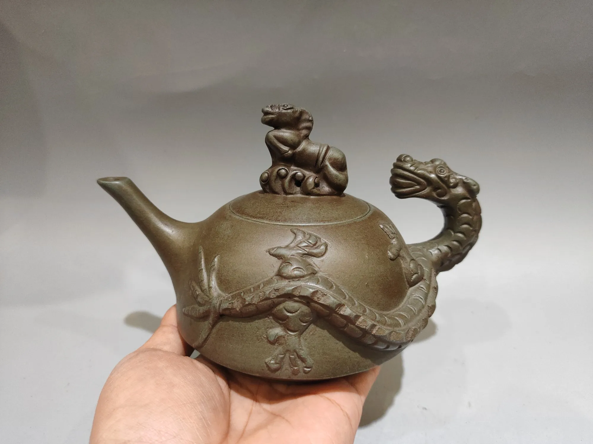Yixing Purple Clay Pot Horse statue Dragon and Horse Spirit Pot Kettle Teapot Flagon