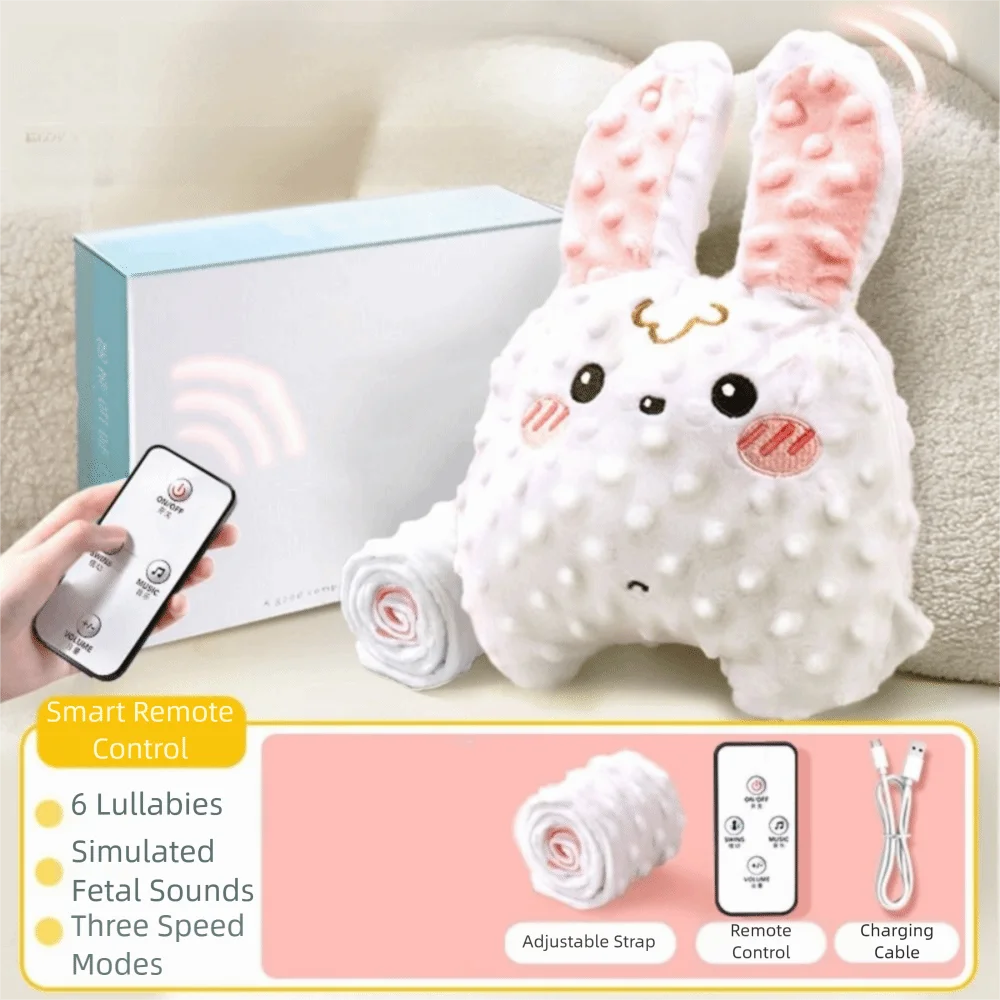 3 Modes Infant Sleep Hand Pat Remote Control Adjustable Straps Baby Sleep Soothing Palms Cartoon Animal Shape