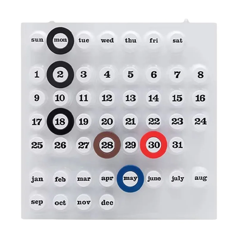 

NEW-Personalized Calendar Board Perpetual Calendar Ornaments Desktop Shooting Props B