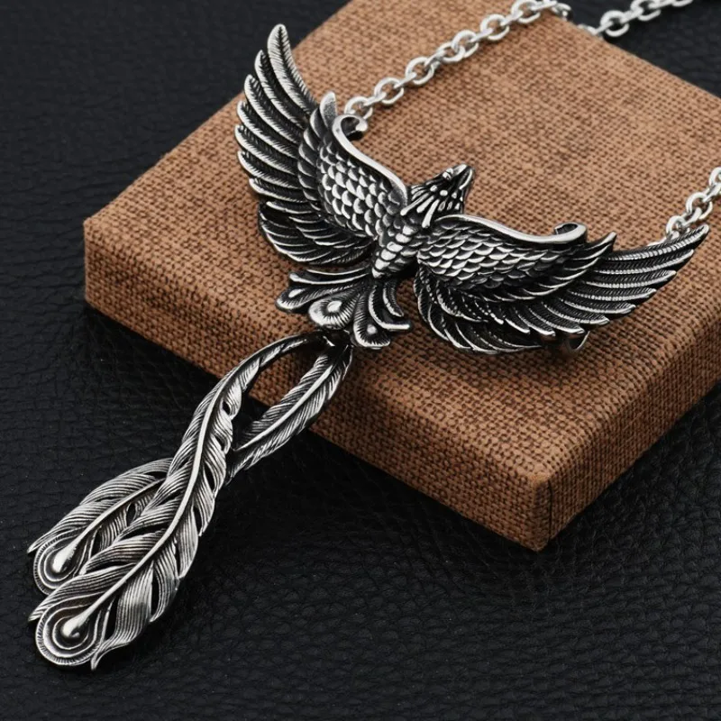 

Retro Ethnic Style Mythical Bird Phoenix Pendant Necklace for Men and Women Hip-Hop Punk Trend Casual Jewelry