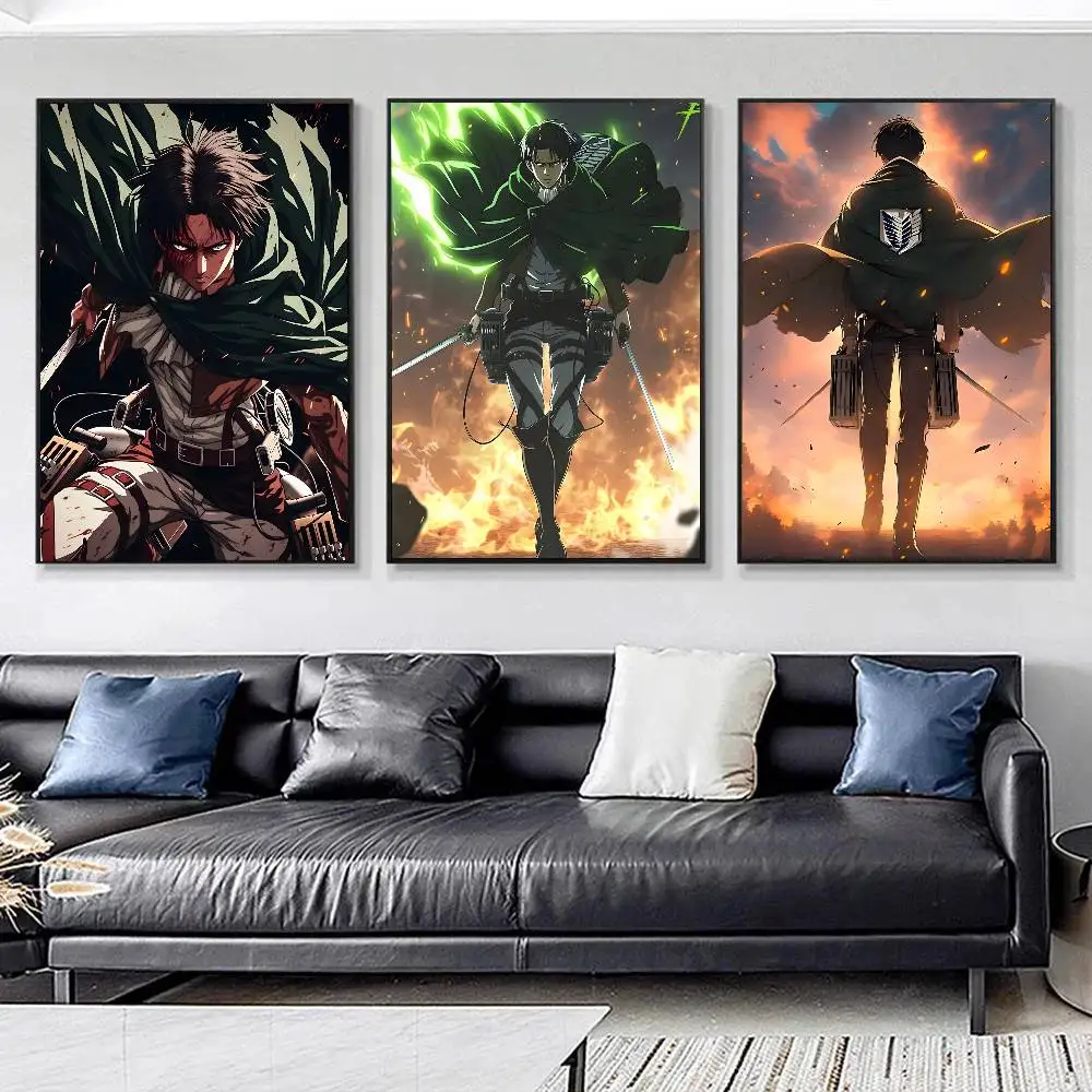 Anime Cool Characters L-Levi A-Ackerman Posters HD Print Vintage Wall Art Decor for Home Study Room