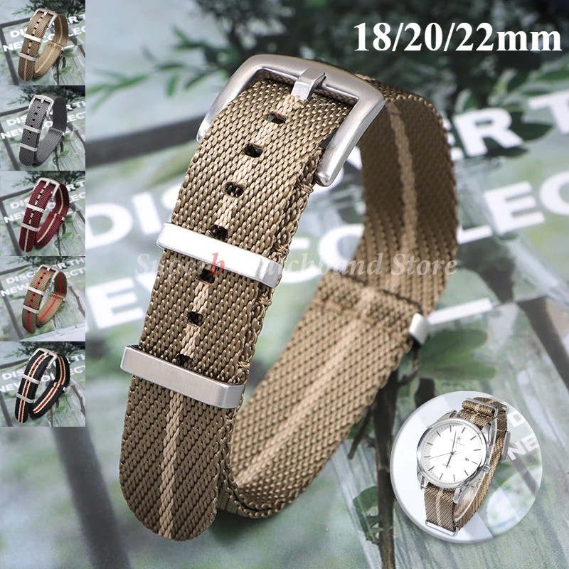 Hochdichtes Nylonarmband für Omega 007 für Tudor, weiches Nylonarmband, 18 mm, 20 mm, 22 mm, Stoff, Militärarmband, Herren-Sportgürtel