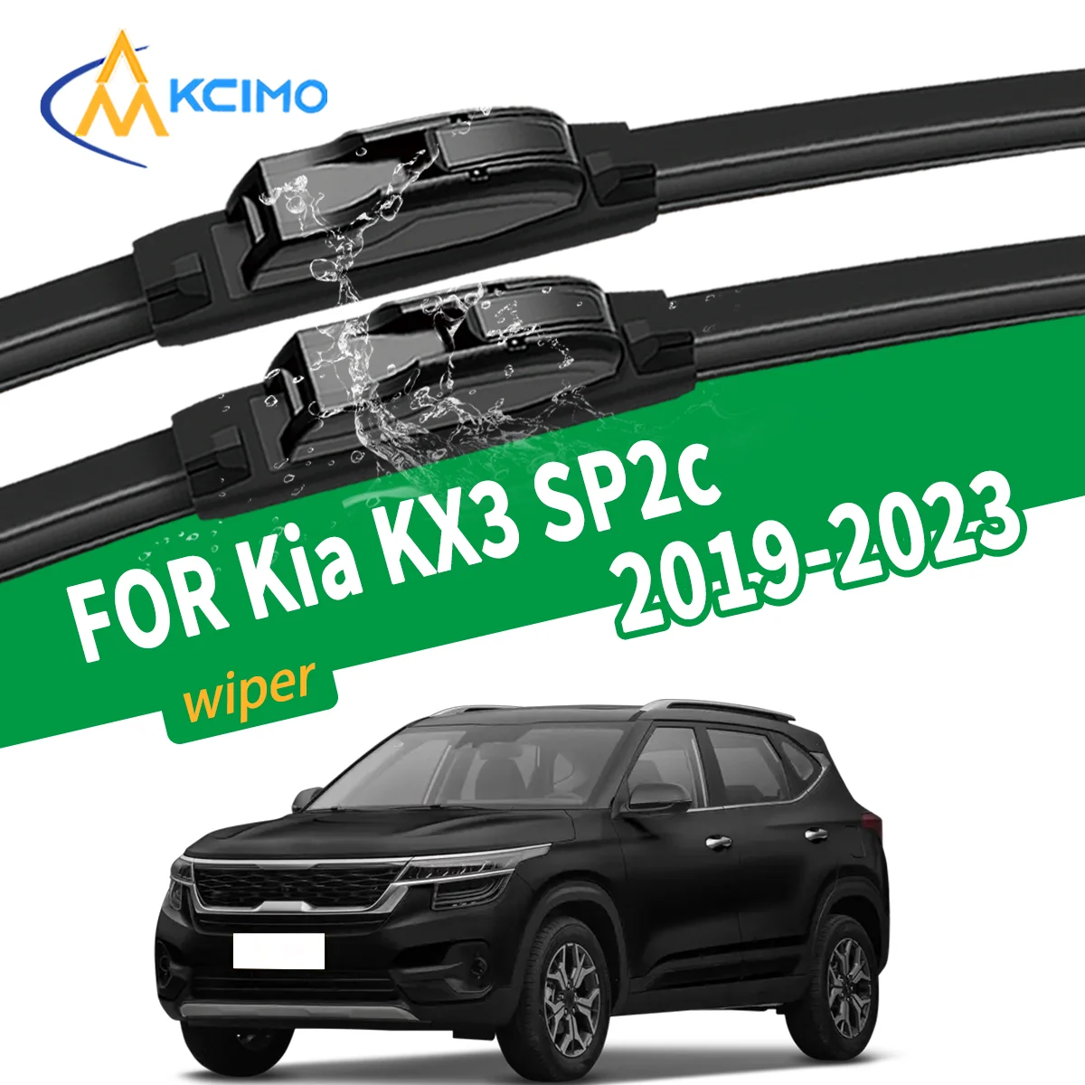 New Silent Wiper Blades for Kia KX3 SP2c 2019-2023 High Quality Natural Rubber Replacement