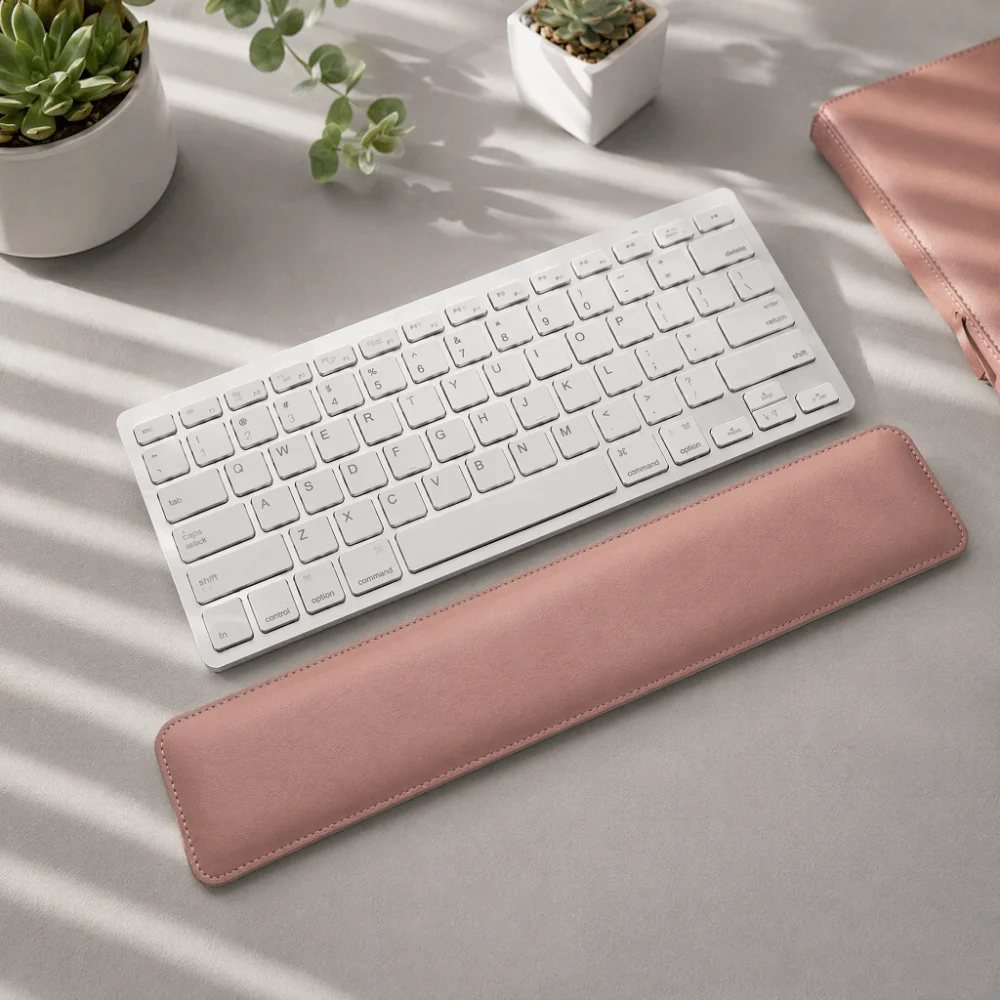 Keyboard Wrist Pad Leather - Durable Portable Leather Mouse Pad Large