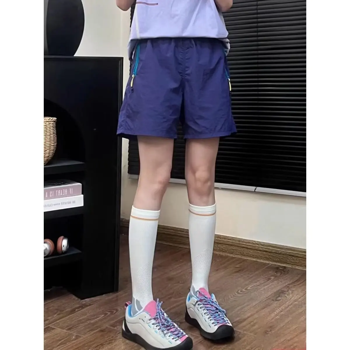 2026 Summer Thin Trendy Handsome Beach Pants for Young Men's Casual High Street Quarter Shorts
