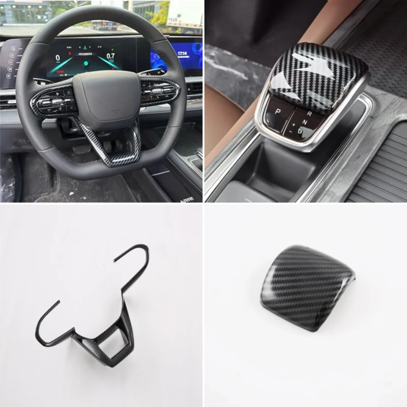 

For Chery Tiggo Omoda 5 OMODA C5 EV 2024 2025 Interior Accessories Car Steering Wheel Trim Control Button Frame Gear Head Cover