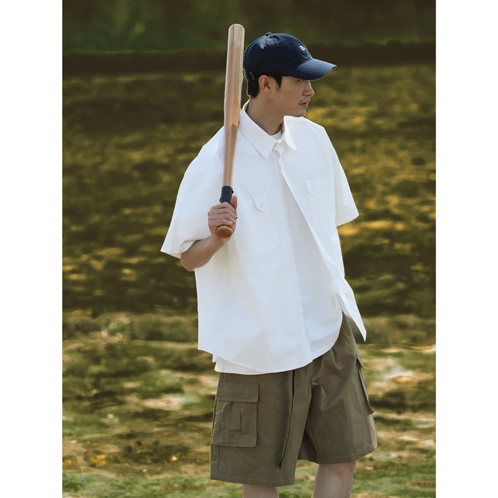 

Мужская летняя футболка свободного кроя с квадратным воротником, однотонная, повседневная, для работы, молодежная, новая коллекция