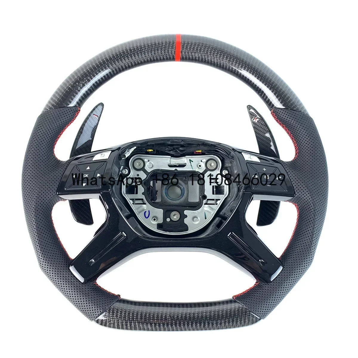 Car Steering Wheel For Mercedes Benz CLA CLE ML350 C E GLK CLS M Class W204 W212 Custom Real Smooth Carbon Fiber Steering Wheel