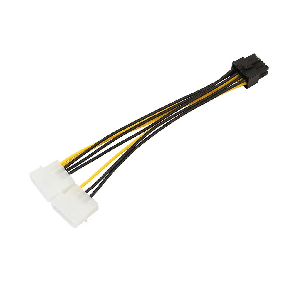 Câble d'alimentation carte graphique 8 broches (6 + 2) PCIe à double Molex 18cm R1964
