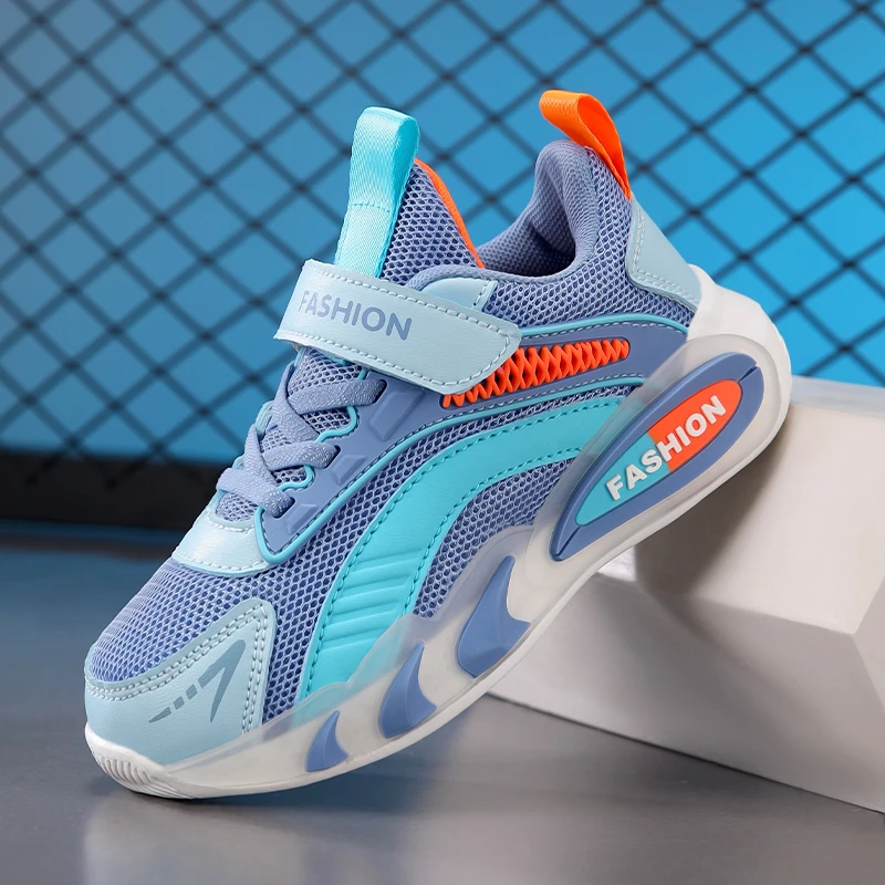 

Модные детские кроссовки для мальчиков, спортивная обувь для бега, дышащие сетчатые повседневные школьные туфли для девочек, легкие кроссовки, нескользящая детская обувь