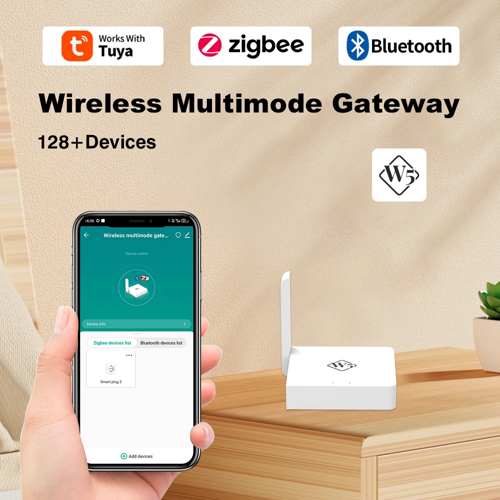 Tuya Wireless Smart ZigBee/Bluetooth Mesh Multi-Mode Gateway Hub With Antenna Bridge Smart Home Control With Tuya/Smart Life APP