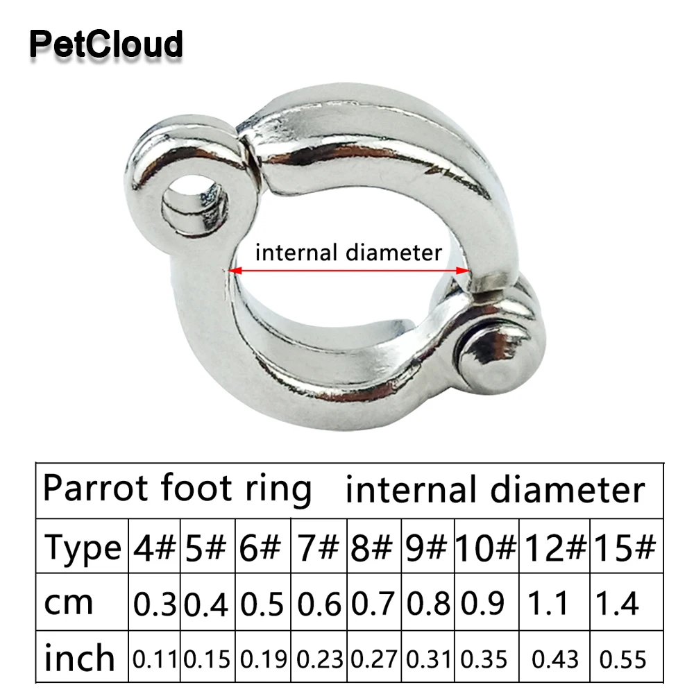 Stainless Steel Parrot Chain Bird Foot Ring Stand Chain Parrot Rope Bird Chain Anti Bite Wire Rope Outdoor Flying Training