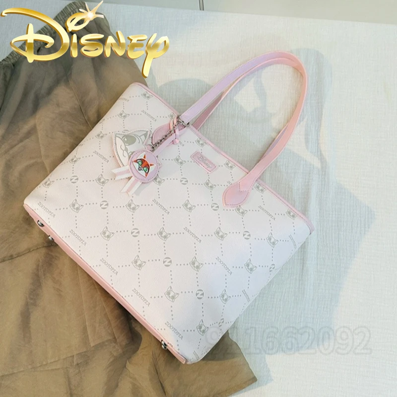Disney Nick New Women's Handbag Pink Fashion Luxury Women's Shoulder Bag Large Capacity Cartoon Women's Tote Bag High Quality