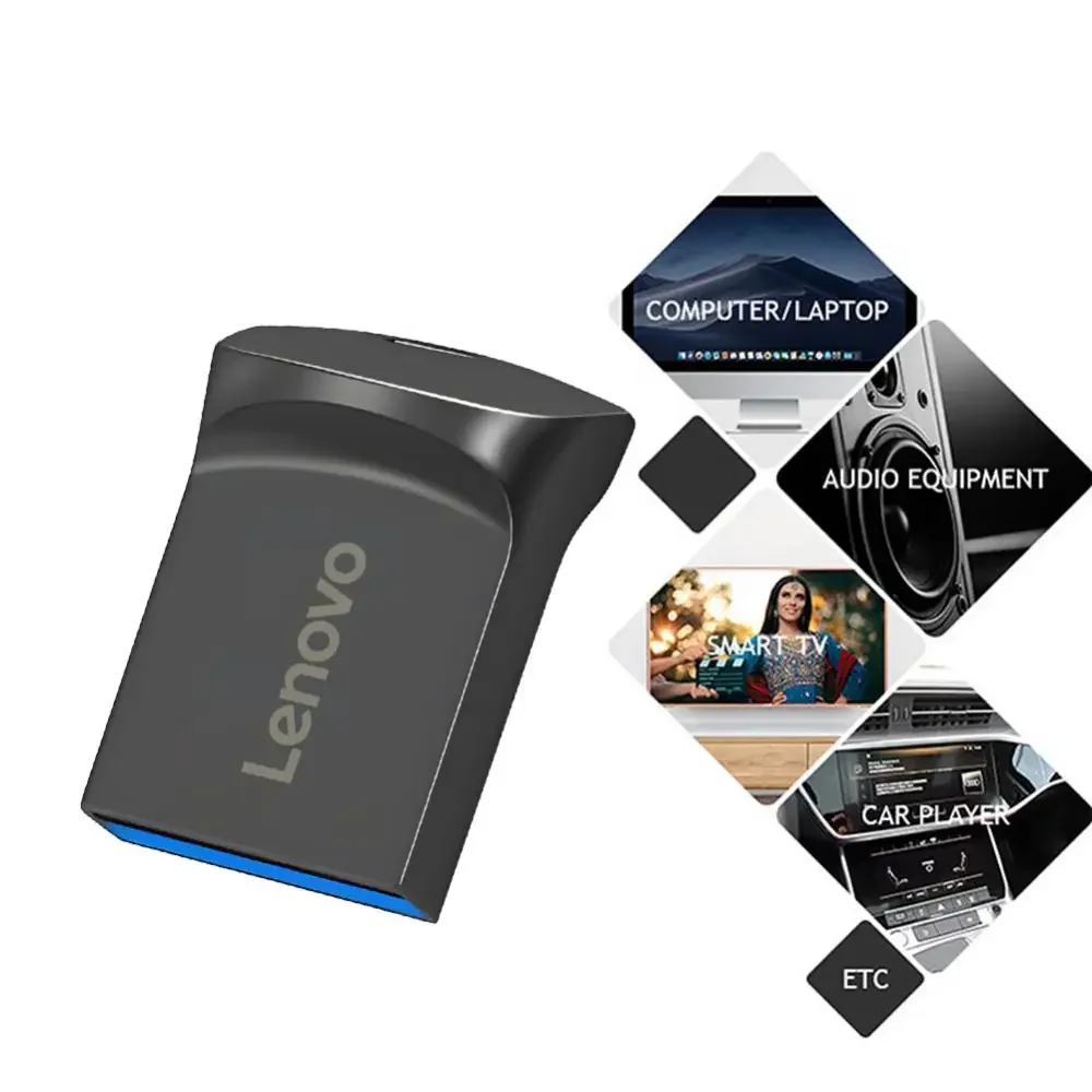 Lenovo-flashドライブ,USBテラバイト,高速転送,金属,USB-cインターフェイス,防水uスティック,3.0