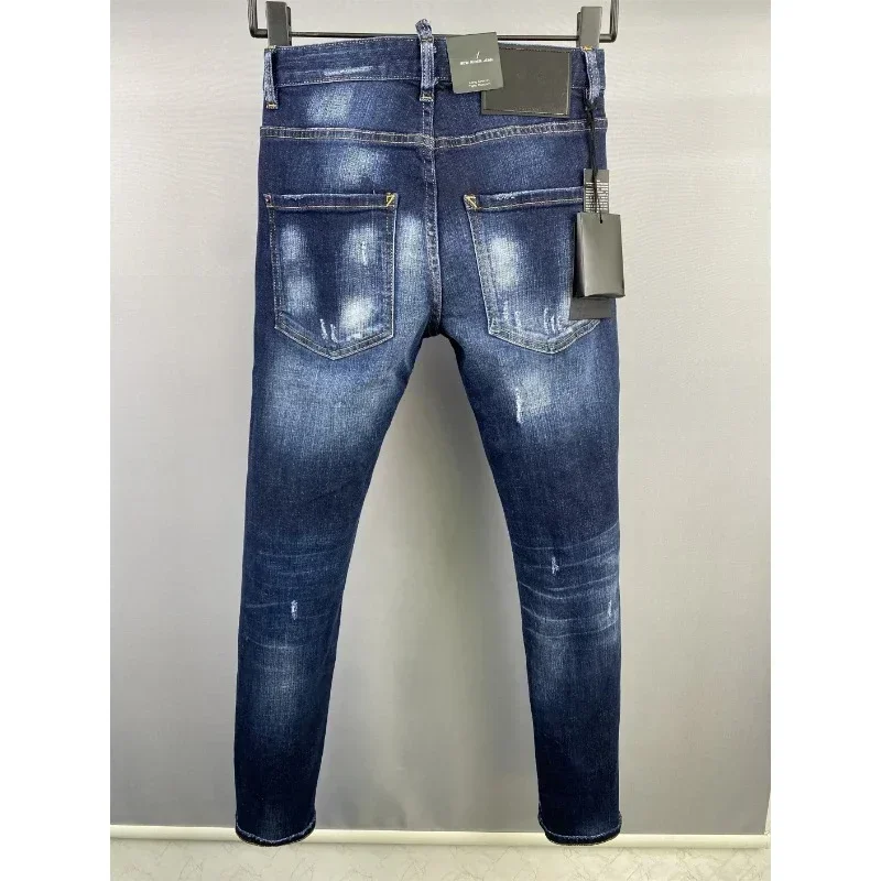 Hot Original Office DSQ2 Long Jeans Popular Brand D2 Hip hop Men Denim Ripped Jeans Biker ICON Jeans Clothing Top