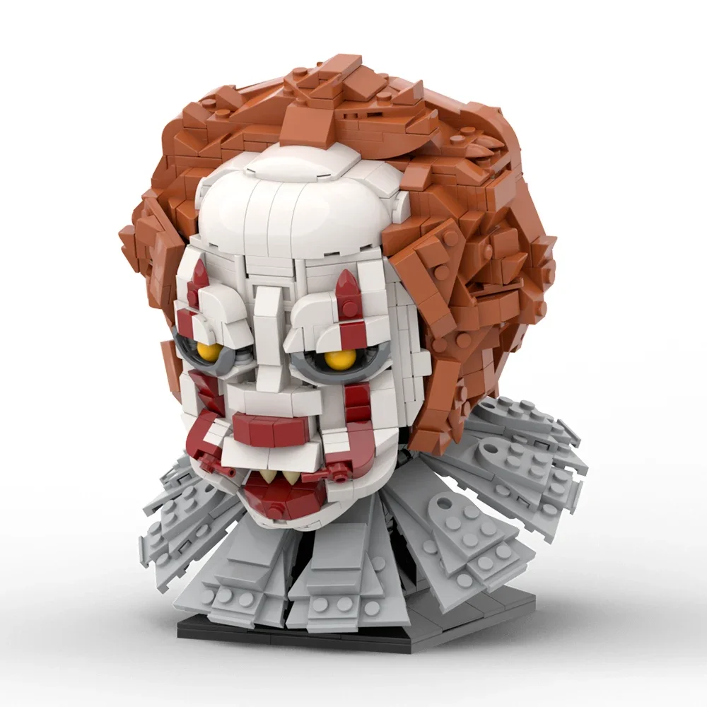 

MOC Horror Movie Model Pennywise Bust Building Blocks Set Stephen King's Figure Bricks Puzzle DIY Toys Halloween Children Gifts
