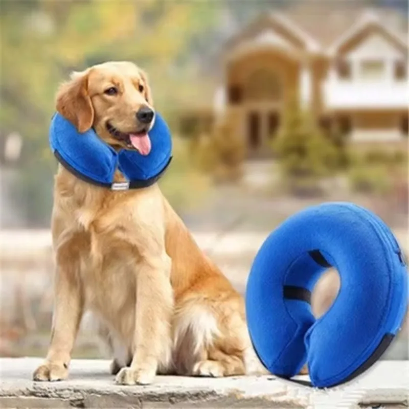 

Inflatable Dog Donut Collar Soft Post-Surgery Cone Alternative Custom High Quality S/M/L