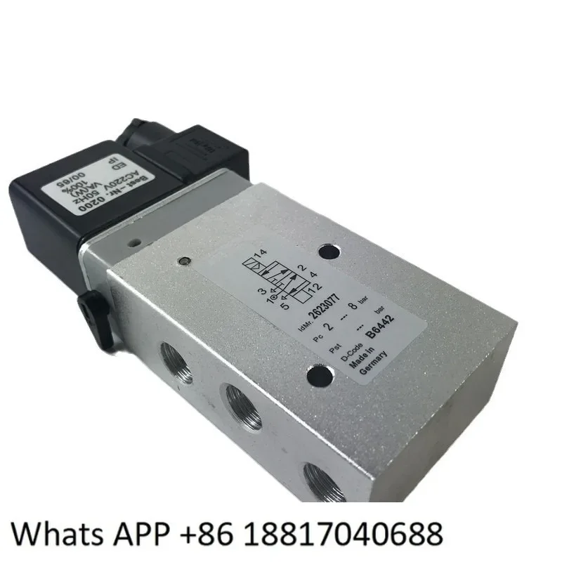 صمام لولبي 1PC for 2623077 1PCS Veneer Plate Solenoid Valve Two Position Five Way Reversing Electronic Valve صمامات أخرى — تفصيل 2