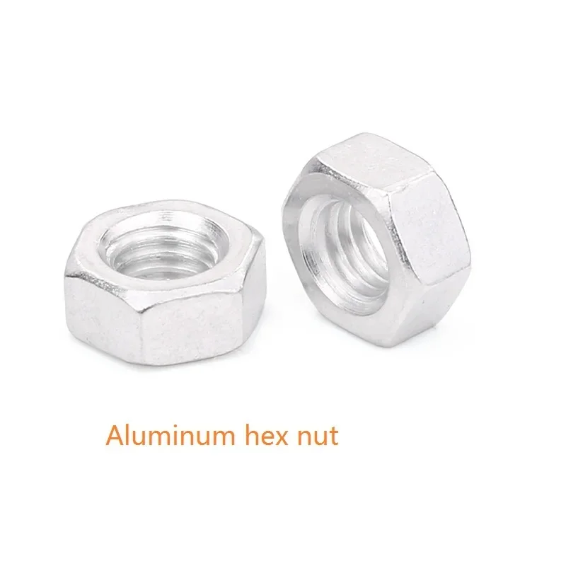 Aluminum nut aluminum alloy hex nut aluminum screw cap M3 M4 M5 M6 M8 M10 M12 M14 M16 M20