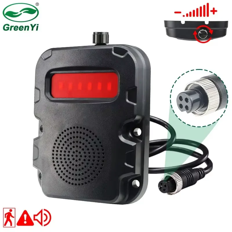 Volume Adjustable Blind Spot Radar BSD Alarm Speaker Fit For Truck Bus Car Pedestrians Detection Alert DVR Recorder Monitor