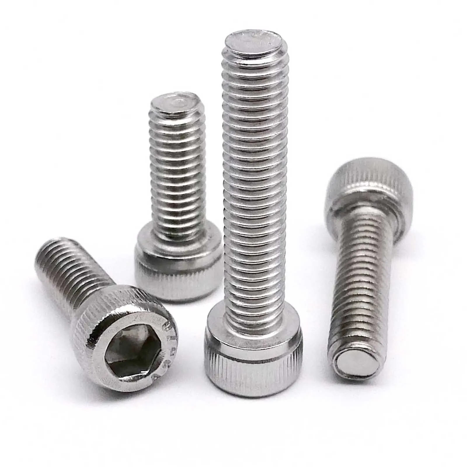 100/50/20/10pcs M2 M2.5 M3 M4 M5 M6 M8 Allen Hexagon Hex Socket Cap Head Screw Bolt Length 4-60mm DIN912 A2 304 Stainless Steel