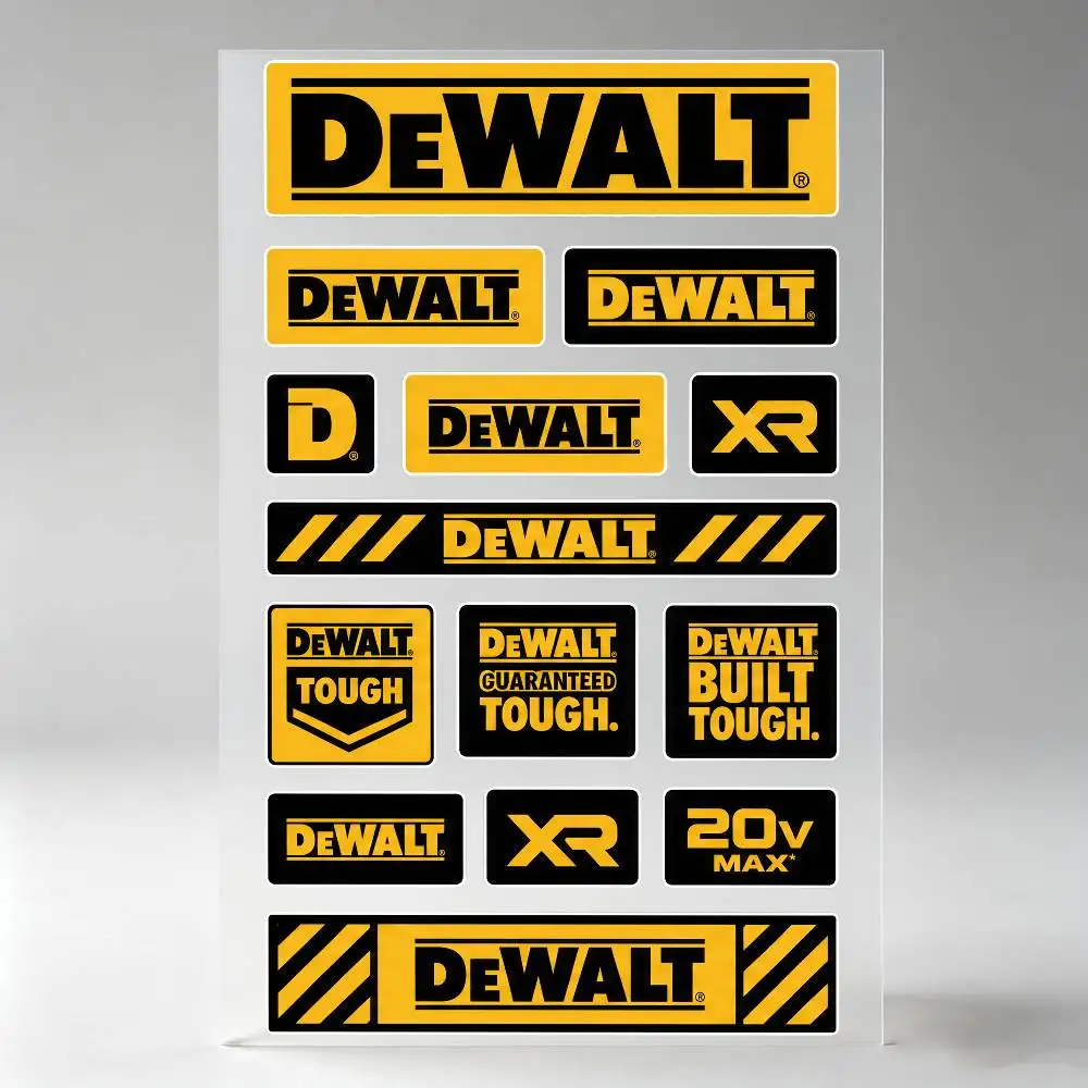 Laser For DEWALT Waterproof Reflective Motorbike Stickers Easy Peel Removable Decals For Motorcycle Car