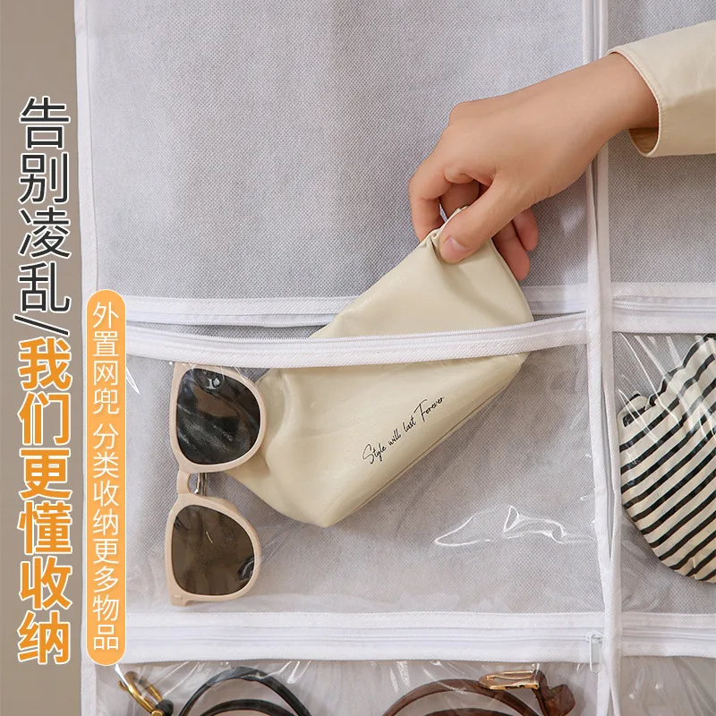 New Large Capacity Wardrobe Dust Cover Reusable Wardrobe Organizer Hanging Storage Bag Garment Protector Underwear Socks Storage