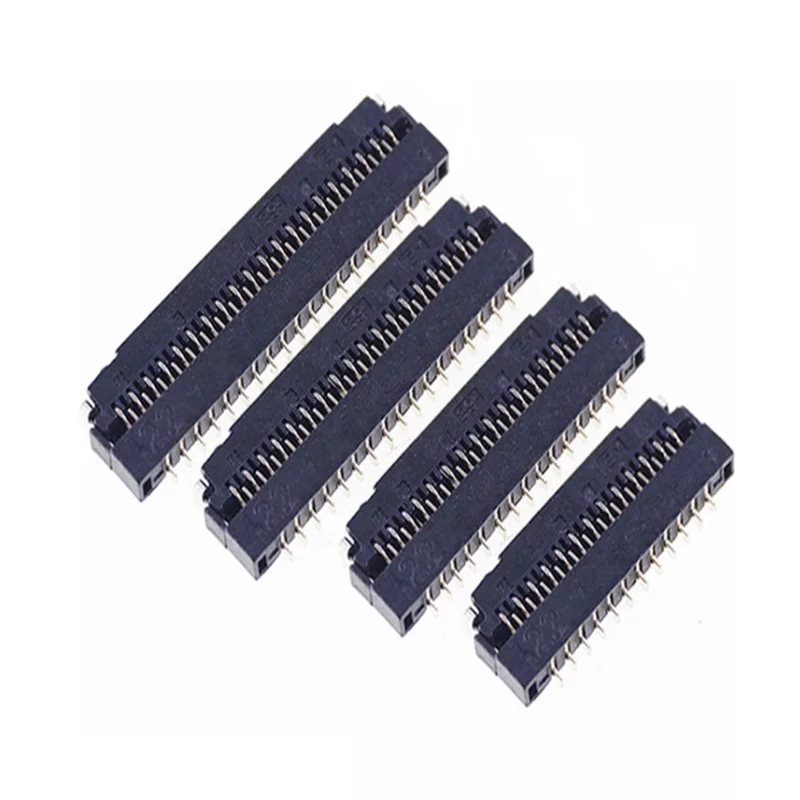 Fpc 0.3mm Flexible Cable Connector Socket Clamshell Bottom Contact Type 13/15/17/23/25/27/29/31/33/35/39/41/45/49/51/57/61 Pin