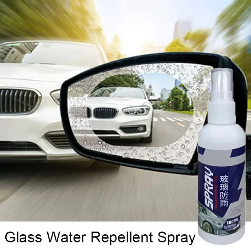 New 100ml Spray Water Repellent Anti Rain Coating For Car Glass Hydrophobic Liquid Windshield Mirror Mask Auto Polish Kit