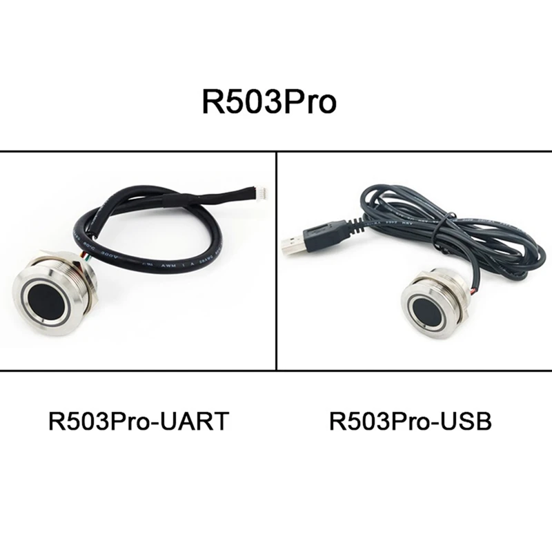 Imagem -05 - Módulo de Impressão Digital Capacitiva R503pro Sensor Scanner para Controle de Acesso Redondo Rgb Controle Led 1500 Capacidade Dc3.3v