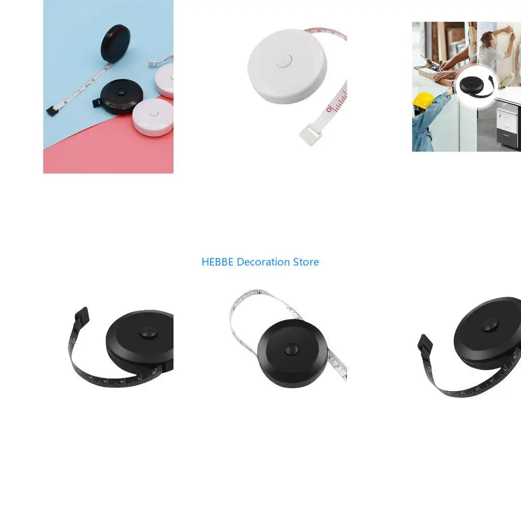 B0KC body Measuring Tape Retractable Soft Double Scale Tape Tailor Ruler 150cm/60in Tape Measure Tape Meter Measuring Tape