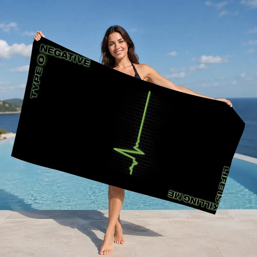 Type O Negative Towel ultra-fine fiber quick drying absorbent towel, beach swimming vacation beach towel