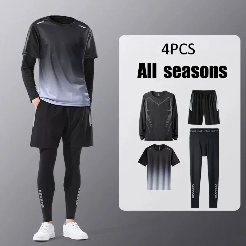 

Беговой костюм, мужской осенний спортивный костюм, быстросохнущие брюки с длинными рукавами