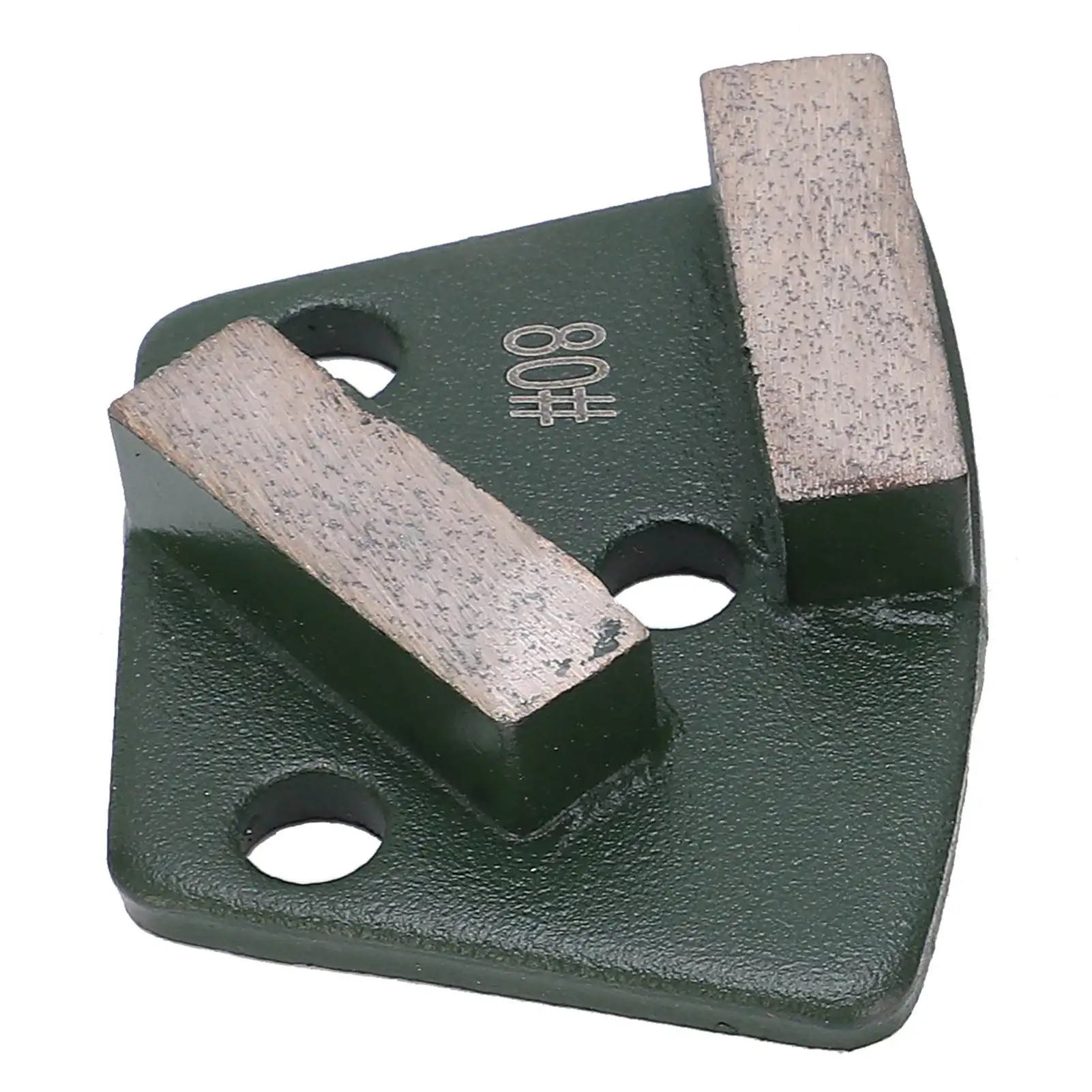 Trapézio Piso de Concreto Moagem Bloco Diamante Bloco de Moagem, Corte Aggreesive, 2 Longos Dentes Verde, 80 #, 3Pcs
