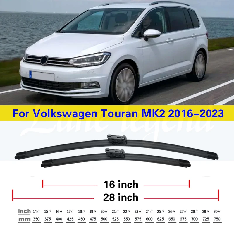 2pcs For VW Volkswagen Touran 5T 2016-2023 Car Front Wiper Blades Window Windscreen Windshield Car Accessories 2021 2022 28\