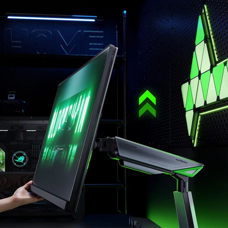 Humanex T9X Computer Monitor Stand Large Screen Cantilever Computer Mechanical Arm RGB 16kg Load-Bearing Screen Display Bracket