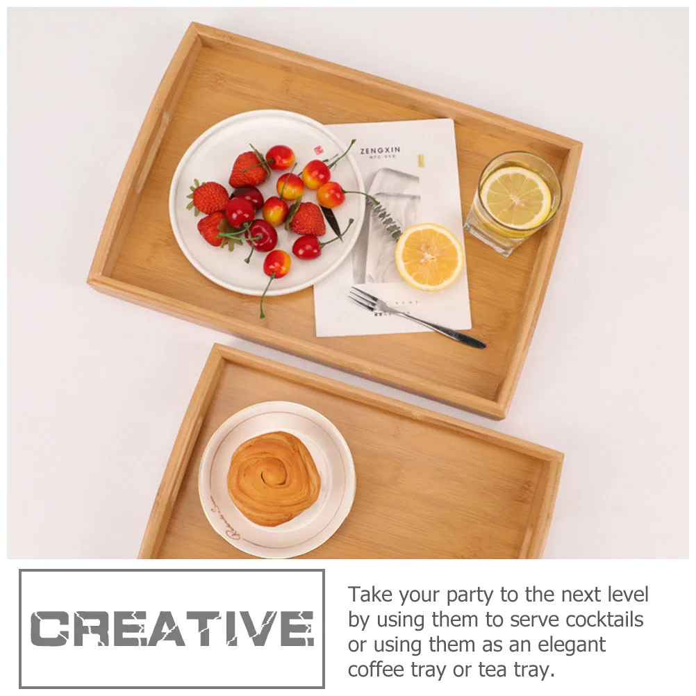 

Premium Bamboo Condiment Tray Serving Board Kitchen Snack Fruit Dessert Holder Party Platter Elegant Design