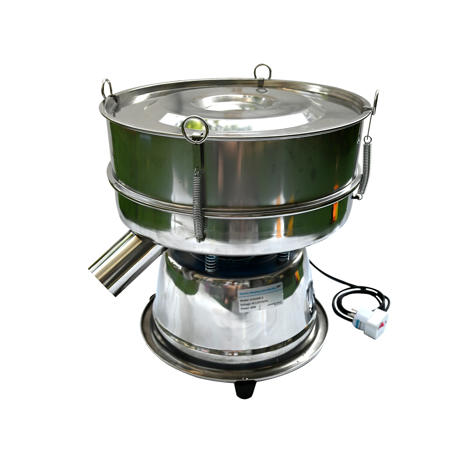40cm 10CM Height Small Electric Food Sieve Machine - Vibrating Screen for Powder Grain Materials Screening