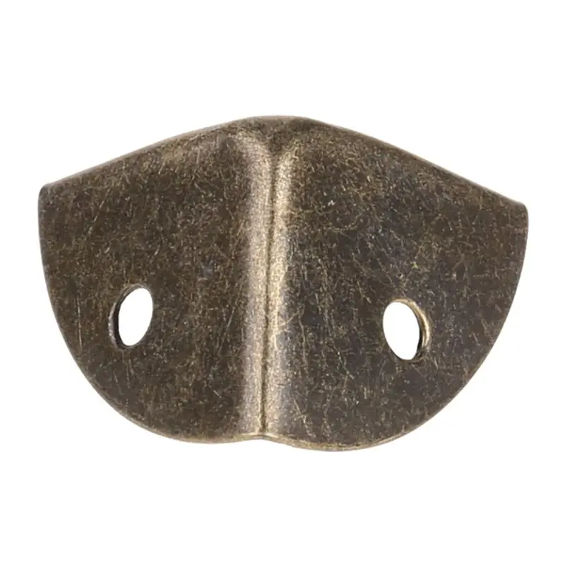 

X5XA Metal Box Cabinet Trunk Corner Protector Vintage Brass Decorative Safety Bumpers Decor Furniture Corner Hardware