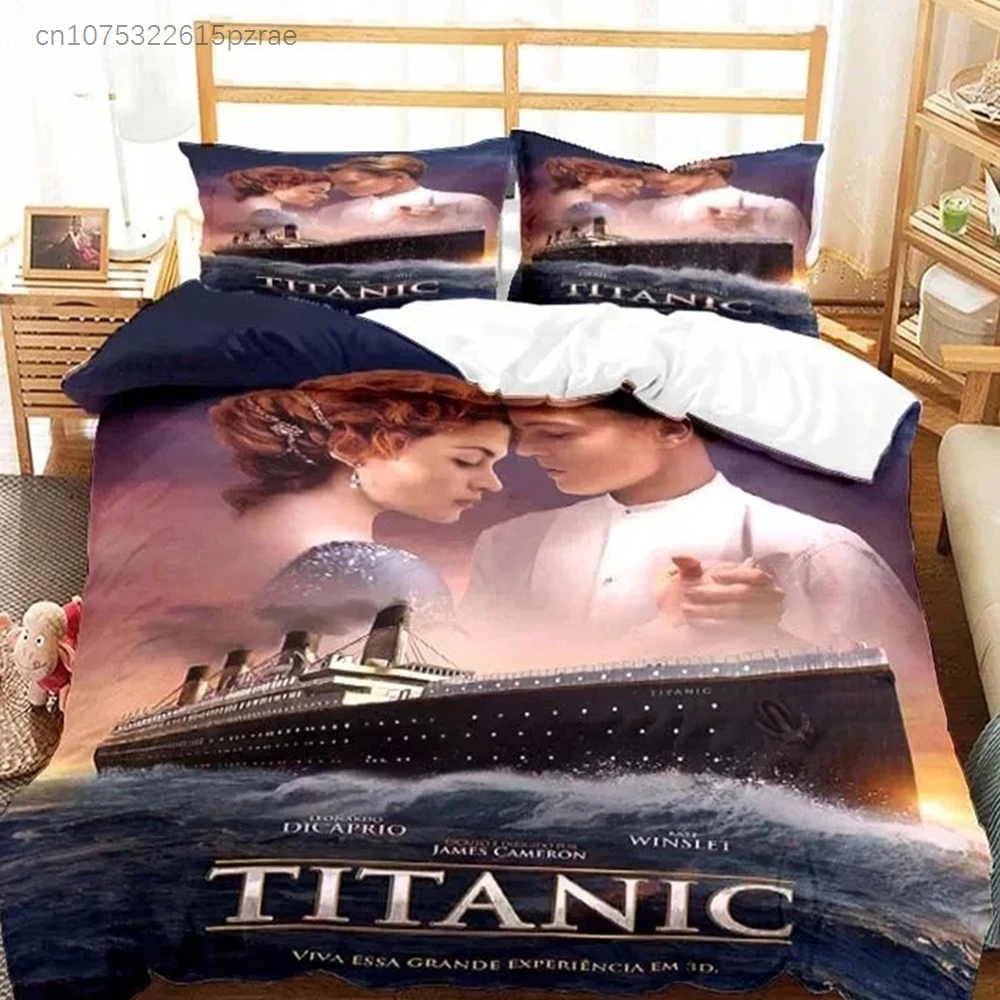 Movie Titanics Bedding Set 3D Printed Suitable For Bedroom Duvet Cover Set With Pillowcases Kids Home Textile