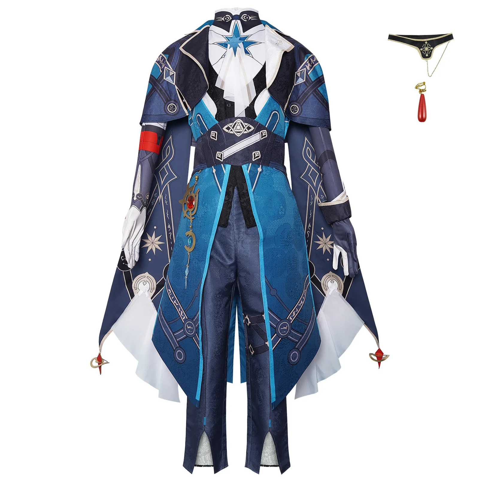 

Honkai: Star Rail Cosplay Costume Na Ke Xia COS Outfit Dark Pattern Game On Faros Full Set (Whit Wig)